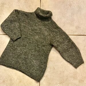 Zara Charcoal Knit Turtleneck Sweater Dress